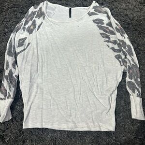 Leopard Print Sleeve Women's Top